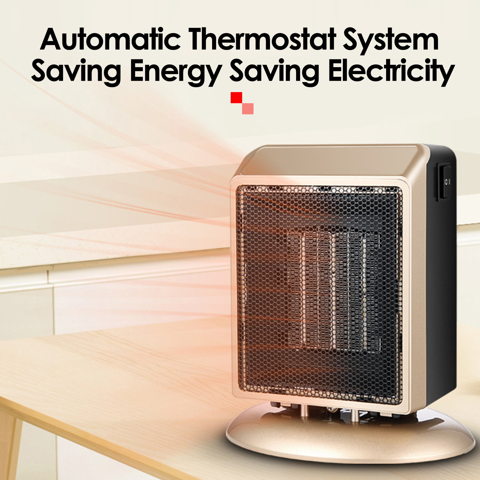 400W Mini Ceramic Electric Heater Home Office Space Heating Portable